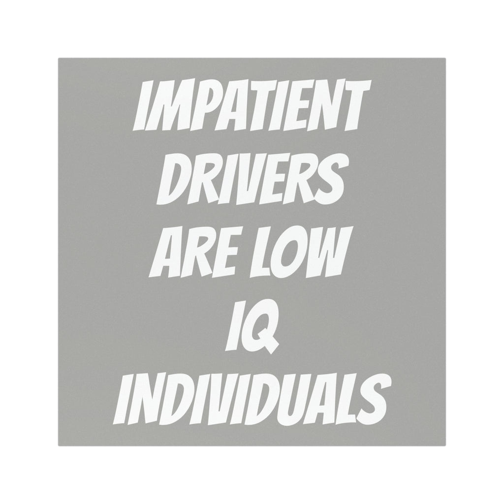 Car Magnetz — "Impatient Drivers Are Low IQ Individuals" Funny Road-Rule Sticker Alternative