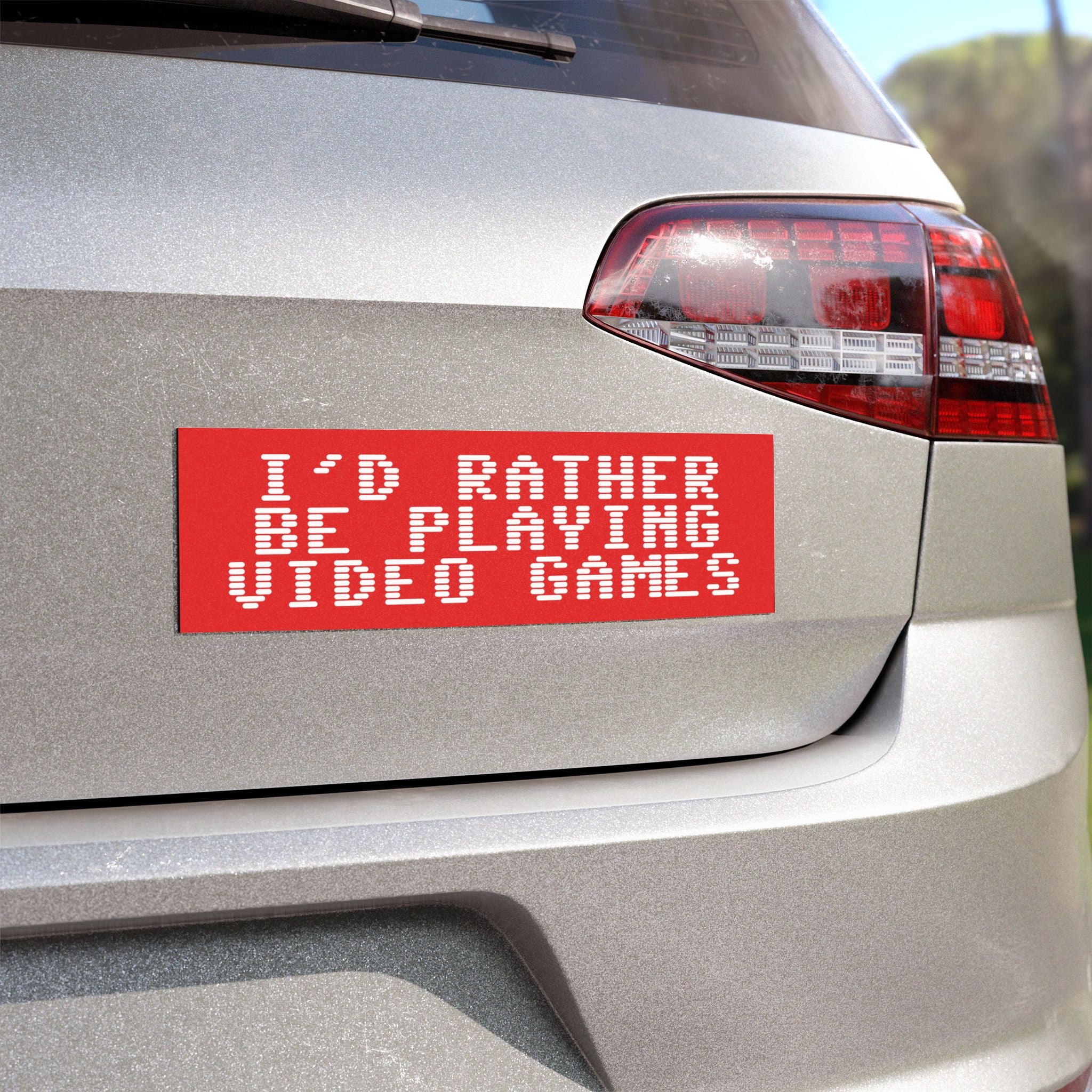Car Magnet — "I'd Rather Be Playing Video Games" Retro Gamer Sticker