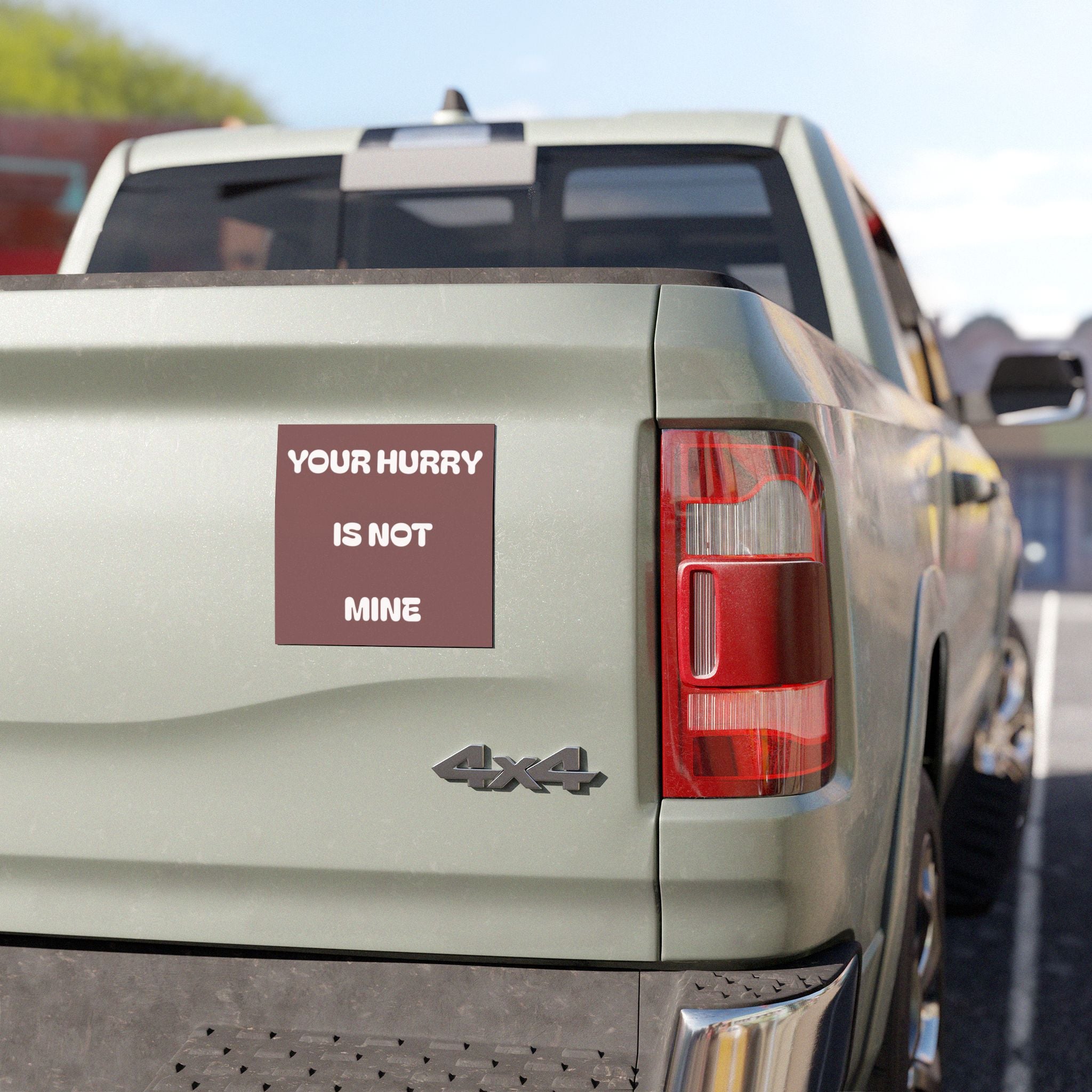 Car Magnetz — "Your Hurry Is Not Mine" Funny Retro Reminder Sticker for Vehicles