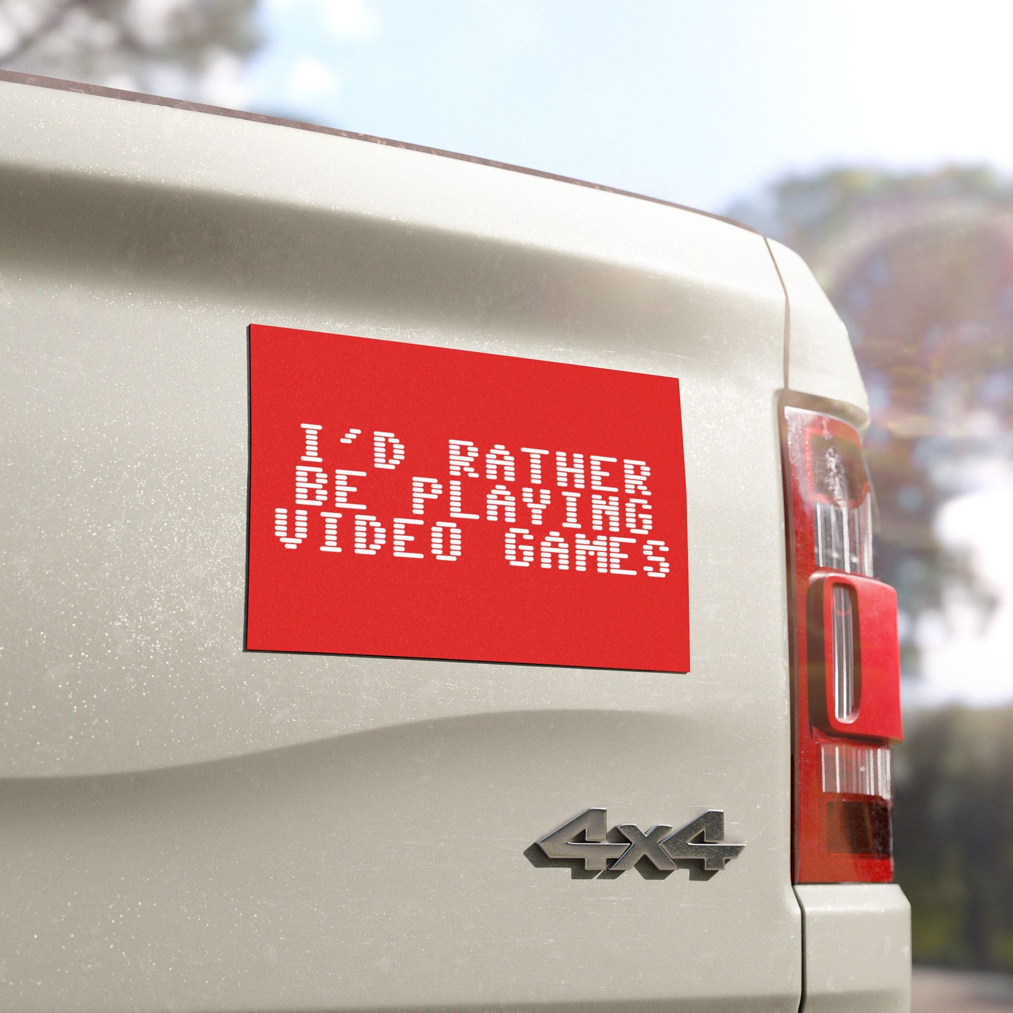 Car Magnet — "I'd Rather Be Playing Video Games" Retro Gamer Sticker
